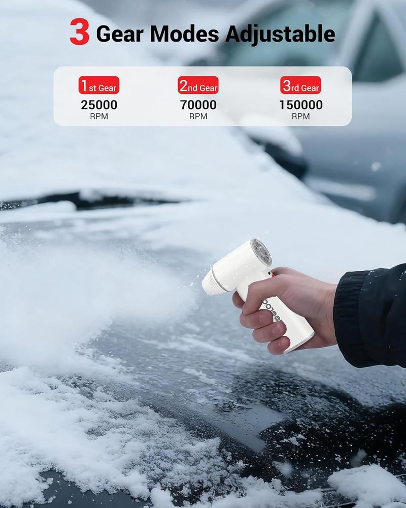 GOOLOO F3 Electric Air Duster- 150000RPM 52m/s Super Power Car Duster, Variable Speed Air Duster Rechargeable with Fast Charging, Mini Dust Blower for Computer, Keyboard, House, Outdoor and Car - Image 3